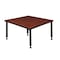 Kee Square Square Classroom Tables, 36 W, 36 L, 23-34 H, Wood, Metal TB3636CHAPBK - alternate 3